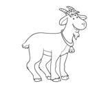 Desenho de Cabra a quinta para colorear