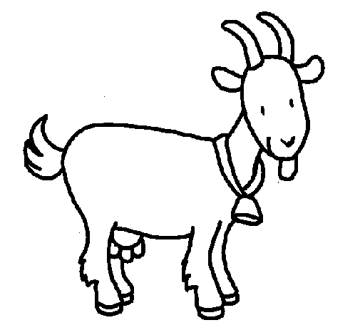Desenho de Cabra para Colorir