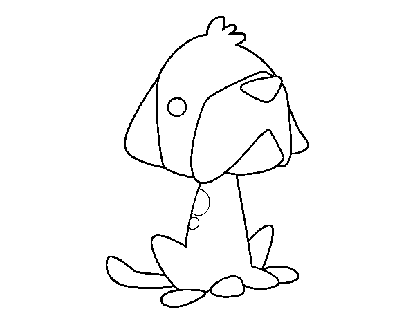 Desenho de Cachorro sentado para Colorir