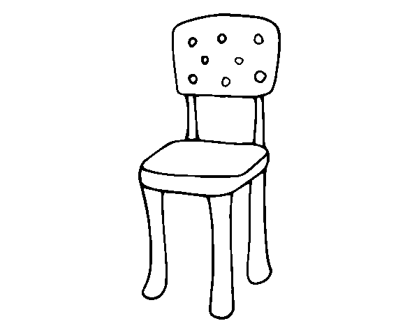 Desenho de Cadeira com encosto para Colorir