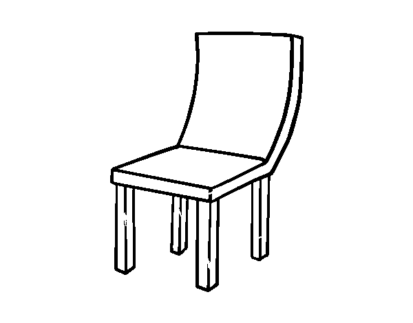 Desenho de Cadeira curva para Colorir