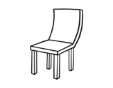 Desenho de Cadeira curva para colorear