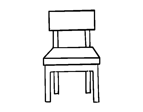 Desenho de Cadeira de jantar para Colorir