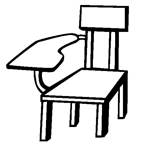 Desenho de Cadeira escolar para Colorir