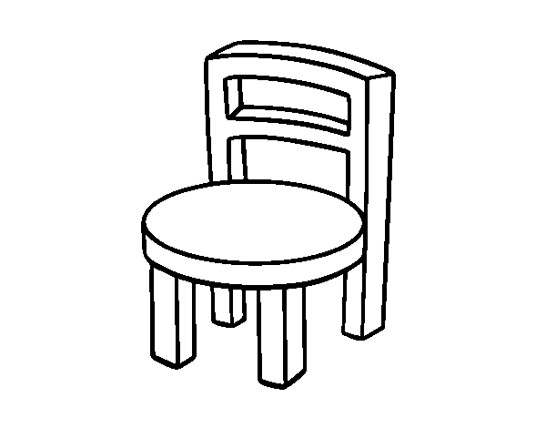 Desenho de Cadeira redonda para Colorir