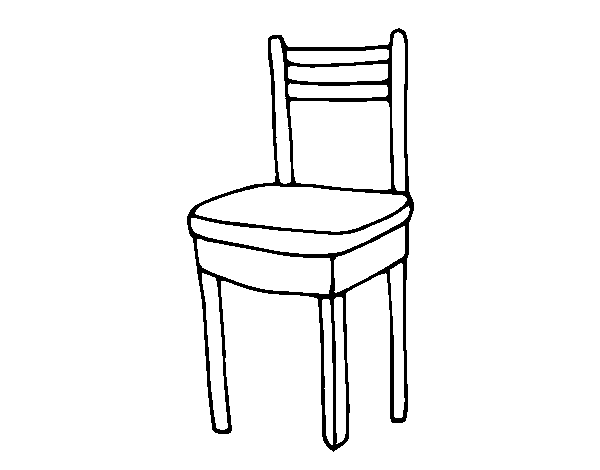 Desenho de Cadeira para Colorir