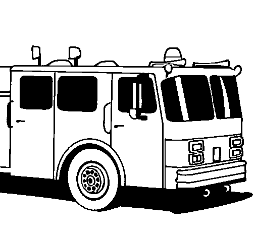 Desenho de Camião de bombeiros para Colorir