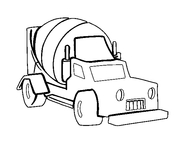 Desenho de Caminhão batoneira para Colorir