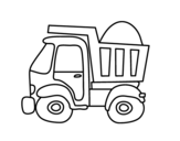 Desenho de Caminhão de transporte para colorear