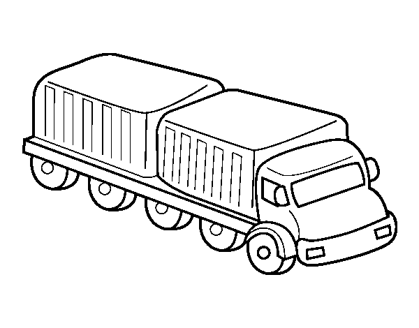Desenho de Caminhão largura para Colorir