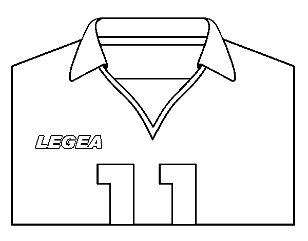 Desenho de Camisa da copa do mundo de futebol 2014 da Bósnia e Herzegovina para Colorir