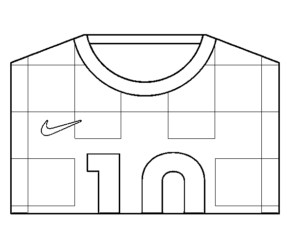 Desenho de Camisa da copa do mundo de futebol 2014 da Croácia para Colorir