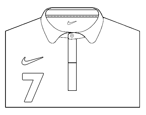 Desenho de Camisa da copa do mundo de futebol 2014 da França para Colorir