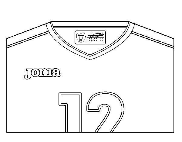 Desenho de Camisa da copa do mundo de futebol 2014 de Honduras para Colorir