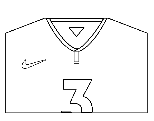 Desenho de Camisa da copa do mundo de futebol 2014 do Brasil para Colorir