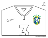 Desenho de Camisa da copa do mundo de futebol 2014 do Brasil para colorear