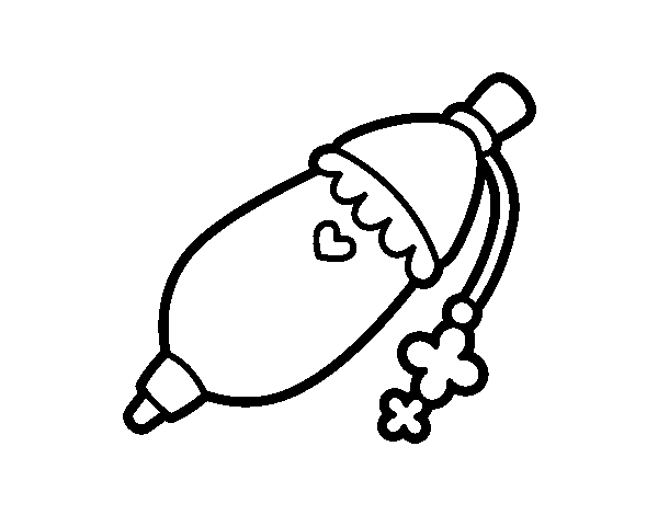 Desenho de Caneta esferográfica de menina para Colorir