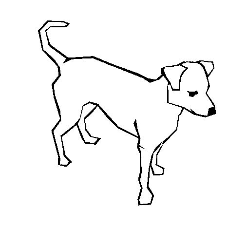 Desenho de Cão 6a para Colorir