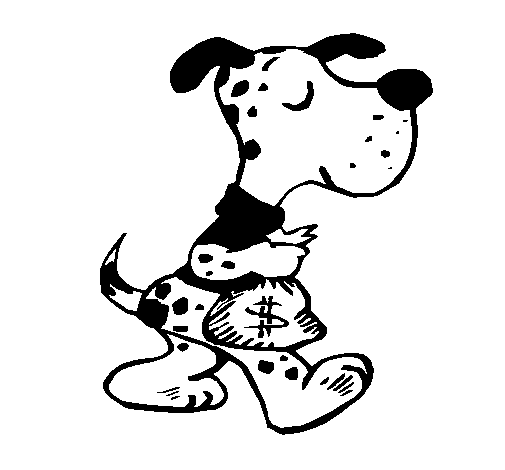 Desenho de Cão ladrão para Colorir