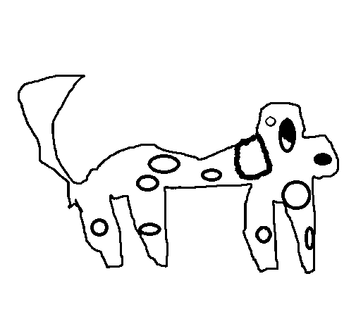 Desenho de Cão manchado para Colorir