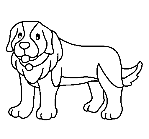 Desenho de Cão pigmento para Colorir