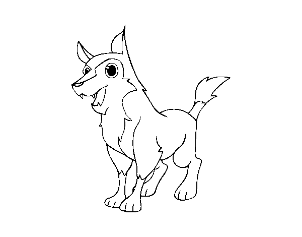 Desenho de Cão rafeiro para Colorir
