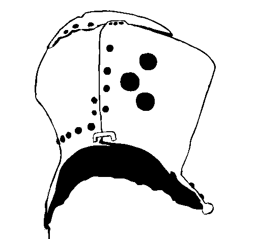Desenho de Capacete de cavaleiro  para Colorir