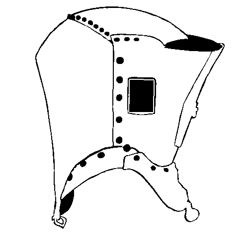 Desenho de Capacete de cavaleiro  para Colorir