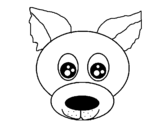 Desenho de Cara de cachorro para colorear