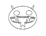Desenho de Cara do demónio para colorear