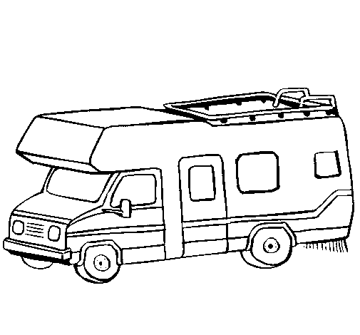 Desenho de Caravana para Colorir