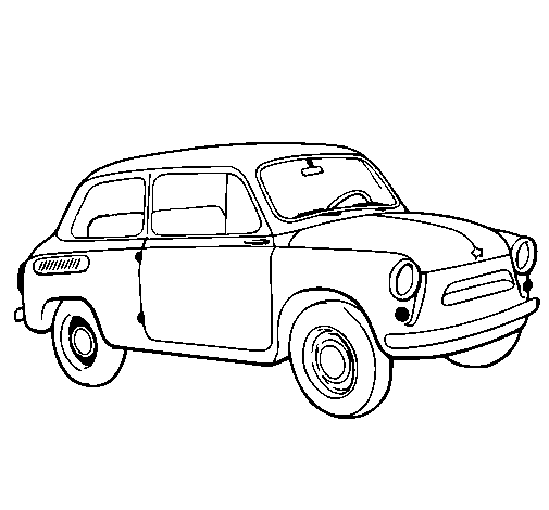 Desenho de Carro clássico para Colorir