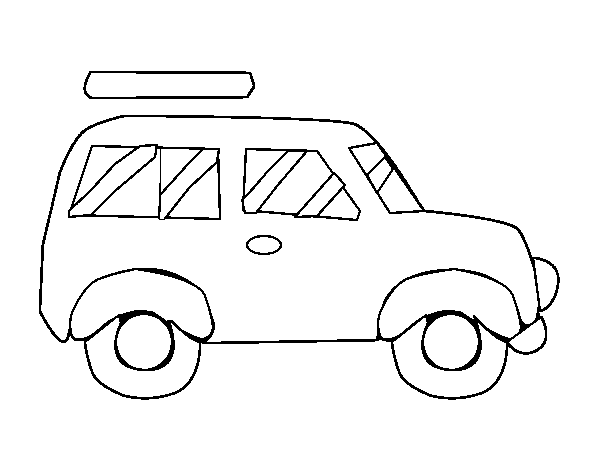 Desenho de Carro com porta-malas para Colorir