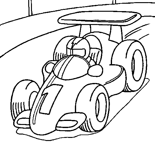 Desenho de Carro de corrida para Colorir