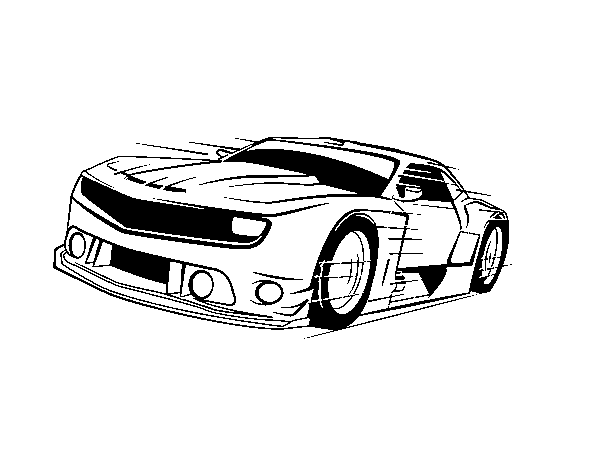 Desenho de Carro desportivo veloz para Colorir