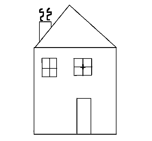 Desenho de Casa IV para Colorir