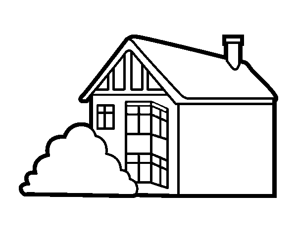 Desenho de Casa moderna para Colorir