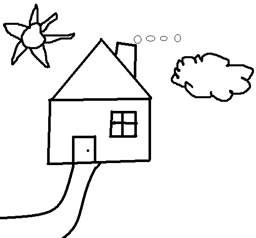 Desenho de Casa para Colorir