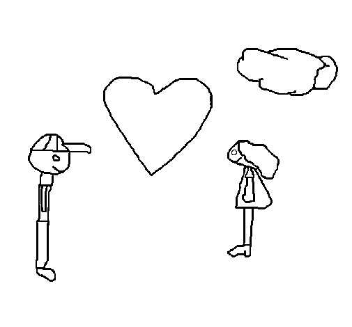 Desenho de Casal de apaixonados 3 para Colorir