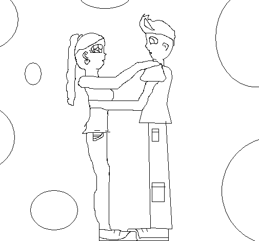 Desenho de Casal de apaixonados 4 para Colorir