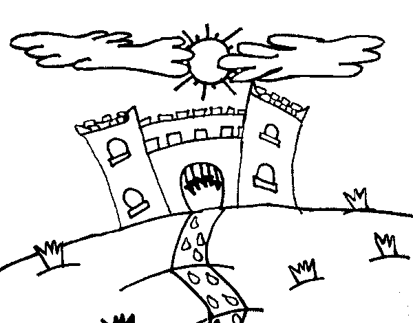 Desenho de Castelo maléfico para Colorir