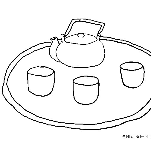 Desenho de Chá chinês para Colorir