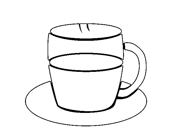 Desenho de Chá para Colorir