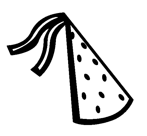 Desenho de Chapéu de aniversário para Colorir