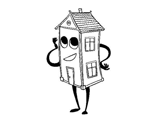 Desenho de Charmosa casa para Colorir
