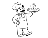 Dibujo de Chef italiano