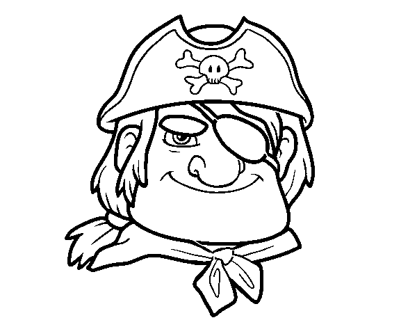 Desenho de Chefe pirata para Colorir