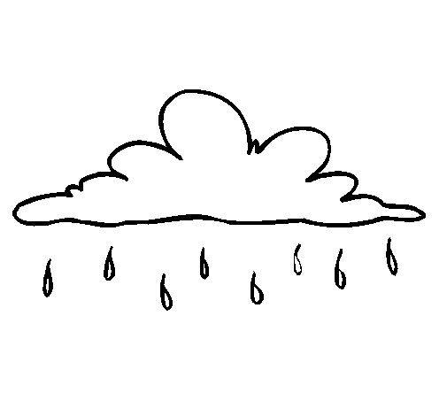 Desenho de Chuva suave para Colorir