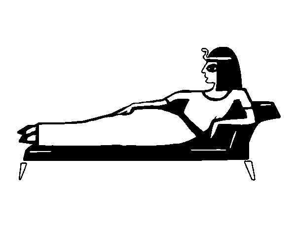 Desenho de Cleopatra caída para Colorir
