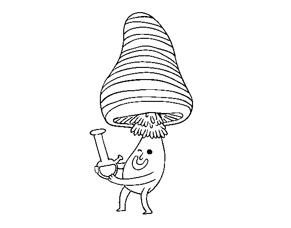 Desenho de Cogumelo alquimista para Colorir